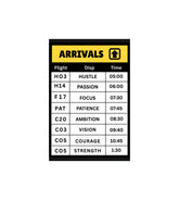 Arrival Quote Wall Decor Witty Poster