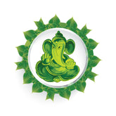 Ganpati Bappa (Green) Witty Sticker