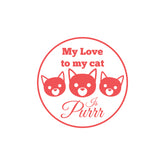 My Love to My Cat Witty Sticker