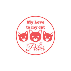 My Love to My Cat Witty Sticker