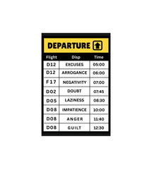 Departure Quote Wall Decor Witty Poster