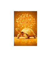 Lucky Vastu Turtle with Money Tree Wall Decor Devotional Poster