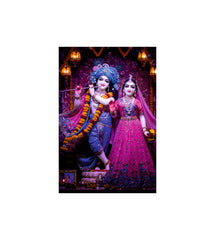 Radha Krishna Wall Decor Devotional Poster
