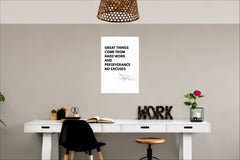 Hard Work Quote Wall Decor Witty Poster