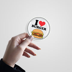 I Love Burger Witty Sticker