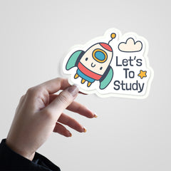 Let's to Study Witty Sticker