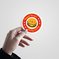 Happy Burger Witty Sticker