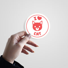 I Love Cat Witty Sticker