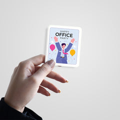 Happy Office Party Witty Sticker