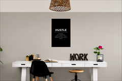 Hustle Quote Wall Decor Witty Poster