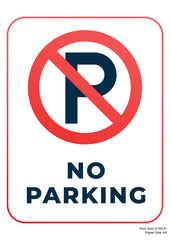 No Parking Premium A4 Size Vinyl Stickers
