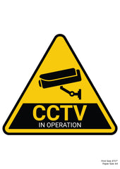 CCTV Premium A4 Size Vinyl Stickers