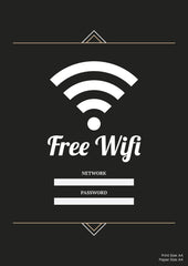 Free Wifi Premium A4 Size Vinyl Stickers