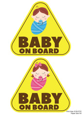 Baby On Board Premium A4 Size Vinyl Stickers