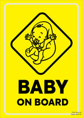 Baby On Board Premium A4 Size Vinyl Stickers