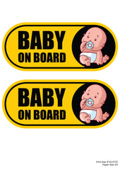 Baby On Board Premium A4 Size Vinyl Stickers