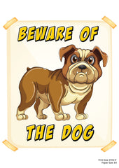 Beware of Dog Premium A4 Size Vinyl Stickers