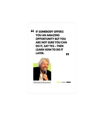 Richard Branson Quote Wall Decor Witty Poster