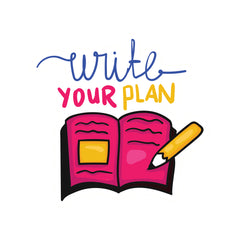 Write Your Plan Witty Sticker