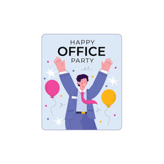 Happy Office Party Witty Sticker