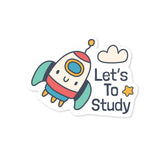 Let's to Study Witty Sticker