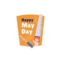 Happy May Day Witty Sticker