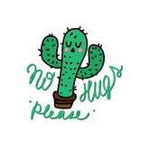 No Hugs Please Witty Sticker