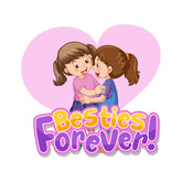 Besties Forever Witty Sticker