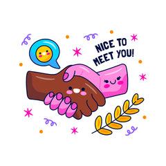 Nice To Meet You Witty Sticker