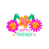 Happy Friends Witty Sticker