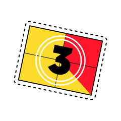 Count 3 Witty Sticker