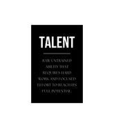 Talent Quote Wall Decor Witty Poster