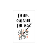 Think Outside the Box Wall Decor Witty Poster