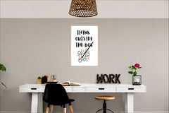 Think Outside the Box Wall Decor Witty Poster