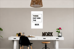 Think Outside the Box Wall Decor Witty Poster