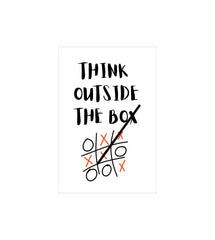 Think Outside the Box Wall Decor Witty Poster