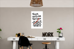Think Outside the Box Wall Decor Witty Poster