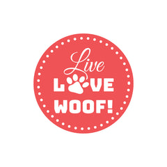 Live Love Woof Witty Sticker