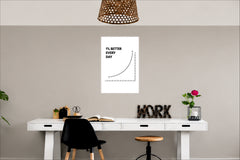 1% Better Every Day Wall Decor Witty Poster