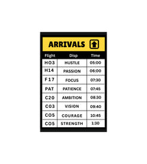 Arrival Quote Wall Decor Witty Poster