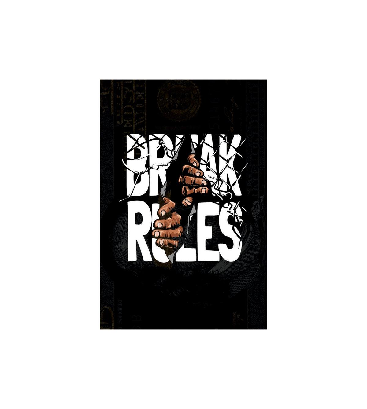 Break Rules Wall Decor Witty Poster