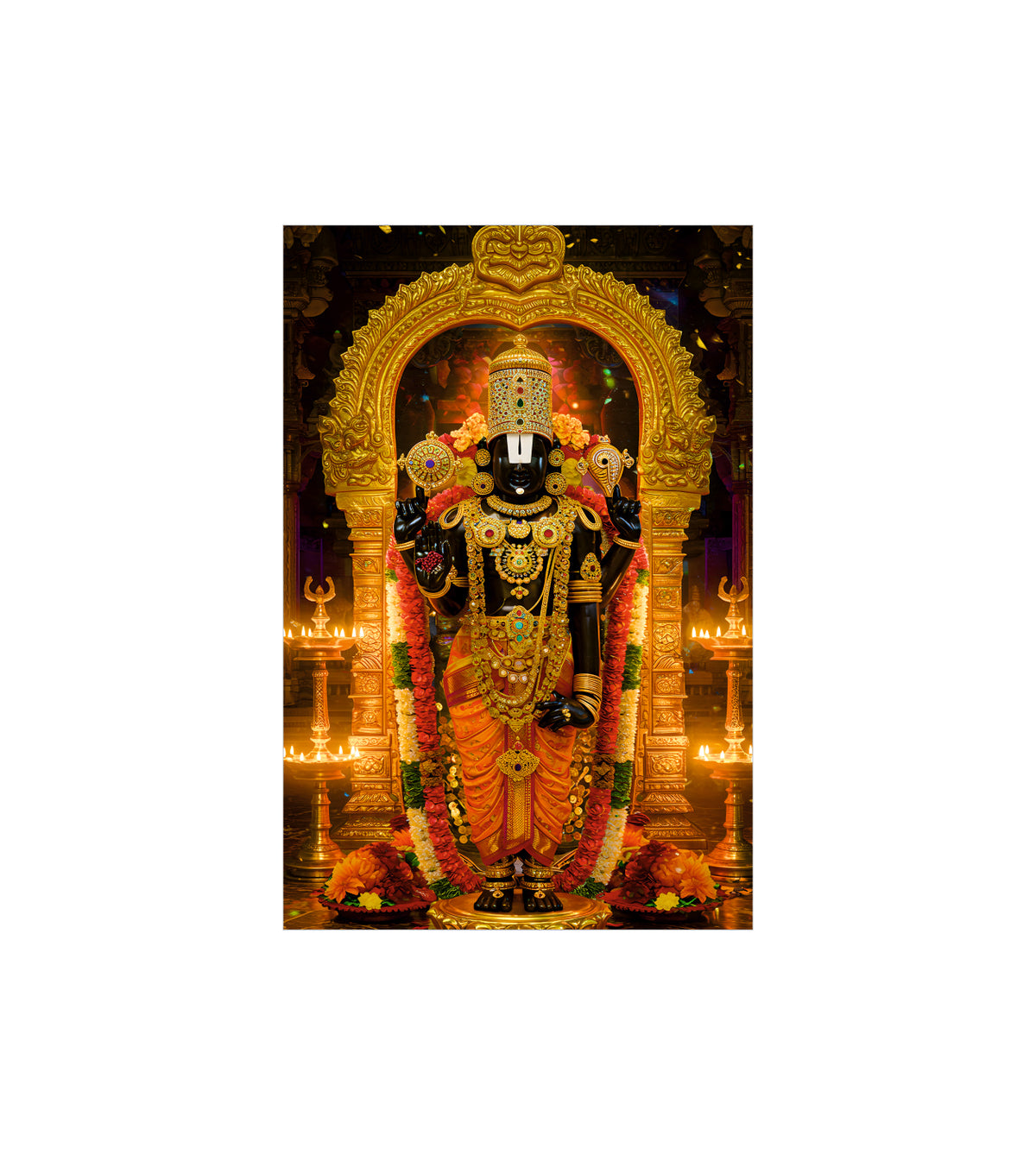 Tirupati Balaji Wall Decor Devotional Poster