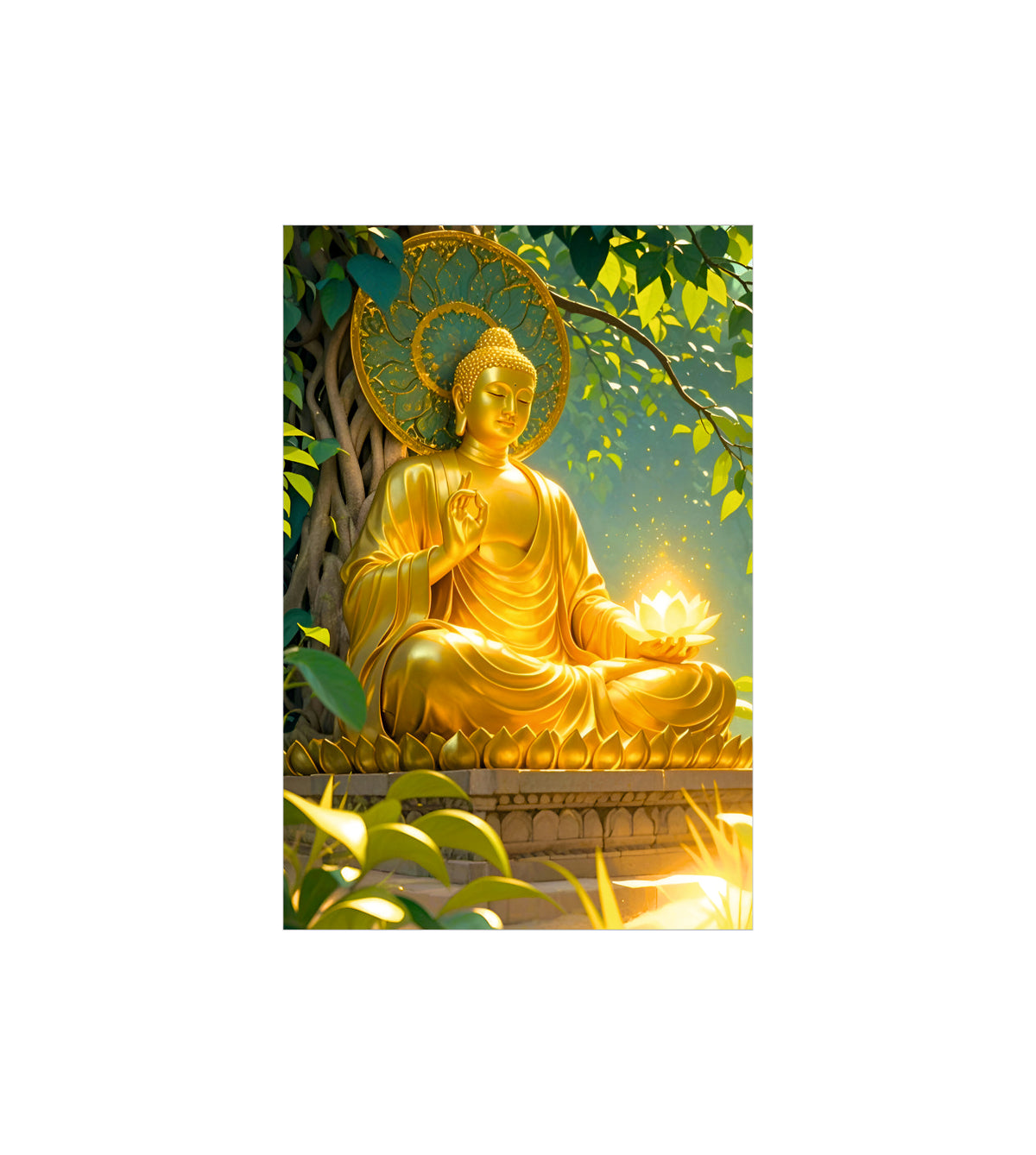 Gautam Buddha Wall Decor Devotional Poster