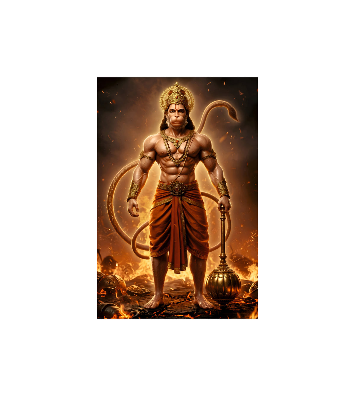 Hanuman Ji Wall Decor Devotional Poster