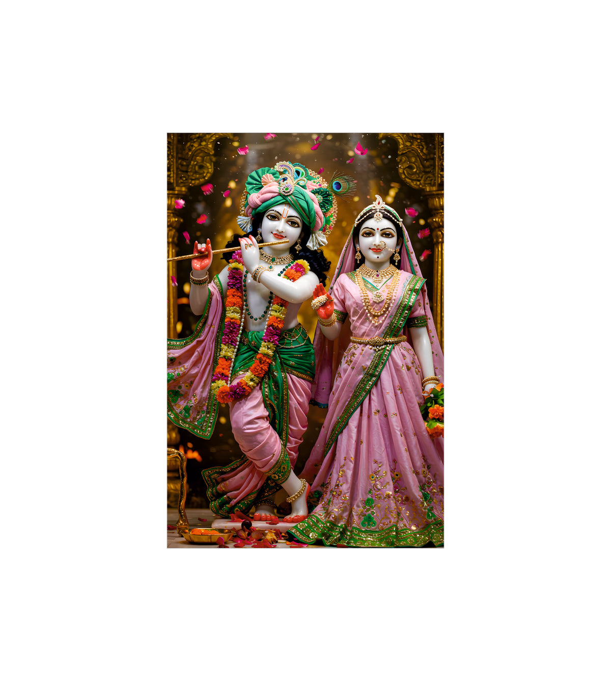 Radha Krishna Wall Decor Devotional Poster