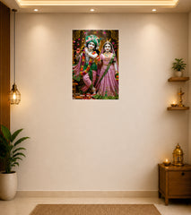 Radha Krishna Wall Decor Devotional Poster