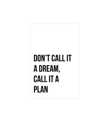 Dream Quote Wall Decor Witty Poster