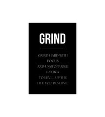 Grind Quote Wall Decor Witty Poster
