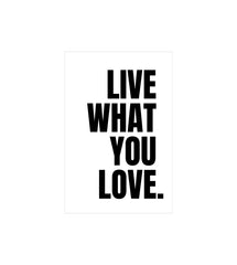 Live What You Love Wall Decor Witty Poster