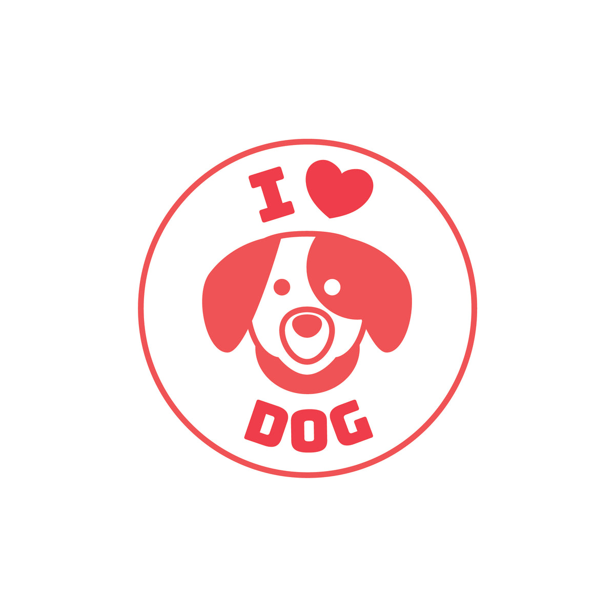 I Love Dog Witty Sticker